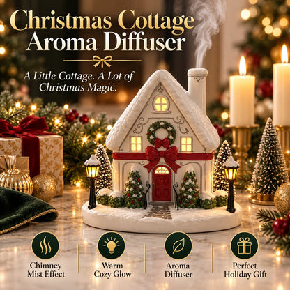 🏠 Christmas House Aroma Diffuser – Gentle Mist & Glowing Windows