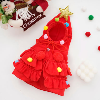 🎄🐶 Christmas Pet Cape – Cute & Cozy Holiday Outfit for Dogs & Cats 🎁