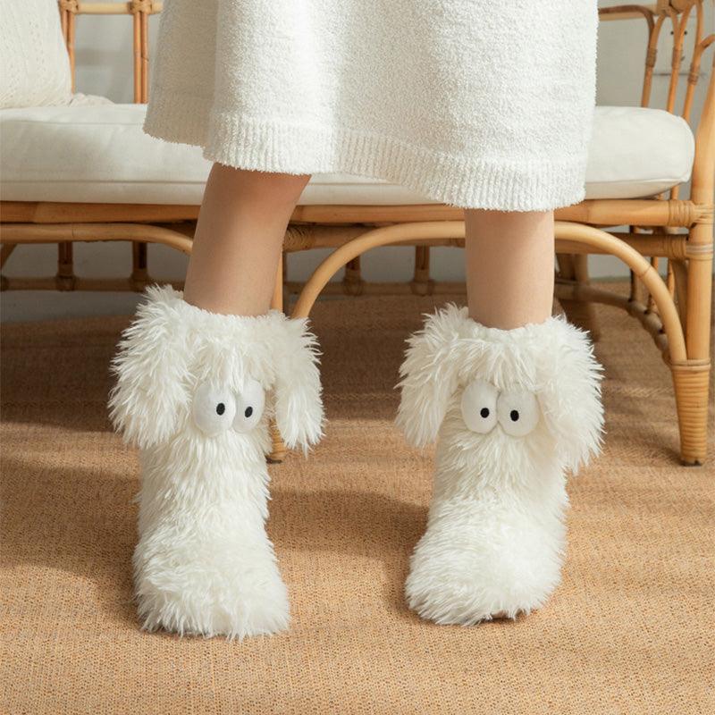 🏆🔥LAST DAY BUY 1 GET 1 FREE⚡50K+ SOLD💕Women's Plush Slippers Floor Socks 👍 ✨Winter Home Indoor Thickened Fleece-Lined Anti-Slip Adult
