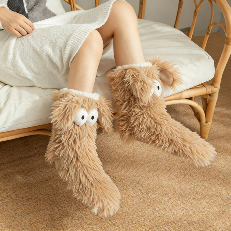 🏆🔥LAST DAY BUY 1 GET 1 FREE⚡50K+ SOLD💕Women's Plush Slippers Floor Socks 👍 ✨Winter Home Indoor Thickened Fleece-Lined Anti-Slip Adult