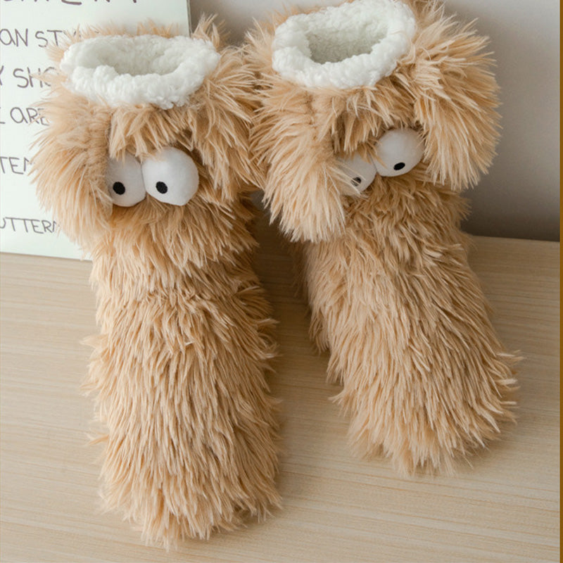 🏆🔥LAST DAY BUY 1 GET 1 FREE⚡50K+ SOLD💕Women's Plush Slippers Floor Socks 👍 ✨Winter Home Indoor Thickened Fleece-Lined Anti-Slip Adult