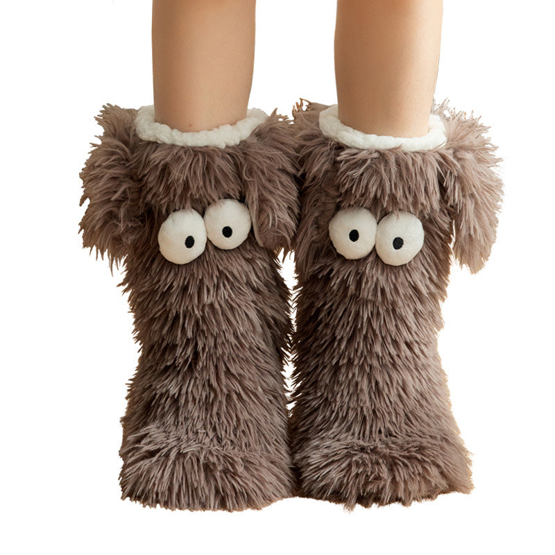 🏆🔥LAST DAY BUY 1 GET 1 FREE⚡50K+ SOLD💕Women's Plush Slippers Floor Socks 👍 ✨Winter Home Indoor Thickened Fleece-Lined Anti-Slip Adult