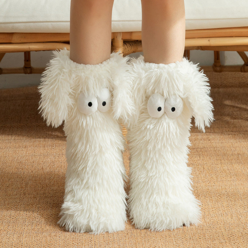 🏆🔥LAST DAY BUY 1 GET 1 FREE⚡50K+ SOLD💕Women's Plush Slippers Floor Socks 👍 ✨Winter Home Indoor Thickened Fleece-Lined Anti-Slip Adult